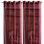 Jiyansh Decor Tissue net Transparent Curtains I Premium Screens for Home Office I Parda for LivingRoom,Bedroom Set of 2 (Size- 5 feet) Maroon