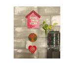 Aarya Ovation Pink Wooden Handicraft Decorative Home sweet Home Wall Hanging 30 cm (Pack of 1)