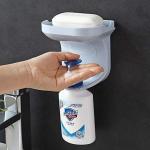 DHYANI Shampoo Soap Dispenser Strong Suction Soap Holder for Bathroom and Kitchen