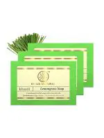 Khadi Natural Lemongrass Soap Pack Of 3 Soaps - 375 Gm