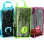 MANIYA ENTERPRISE Holder, Plastic Bags Organiser, Bin Bag Holder, Shopping Bag, Hanging Foldable Breathable Mesh Bin Bags, Plastic Bag Dispenser, Reusable for Home and Kitchen,