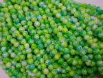Goonmala Glass beads Mix Green colour 8mm round for bracelet, Rakhi, Jewellery making, 90 pieces
