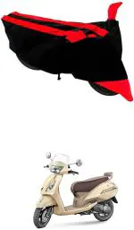 RONISH Waterproof Two Wheeler Cover for TVS (Jupiter classic, Black, Red)
