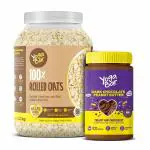 Yogabar Dark Chocolate Peanut Butter | Premium Golden Rolled Oats Combo Pack