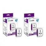 EcoLink Plastic White, Purple Multipin Socket 6 A (pack of 2)