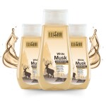 Elisha White Musk Shower Gel - 110ml (Pack of 3) Family Pack, Body Wash for Women & Men for Radiant Glow & Moisturised Skin, Suitable for All Skin Types