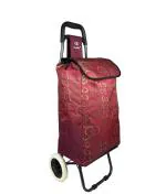 EB EVER BEST Foldable Shopping Trolley Bag with wheels| Fruits & Vegetable Cart (EB RED)