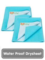 OYO BABY Quick Dry Waterproof Baby Bed Protector Pack of 2 Dry Sheet (Small 70 x 50 cm)Sea Blue