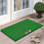 AMRO Beautility Needs Fade Resistant Green Coir, PVC and Cotton Door Mat 16 x 24