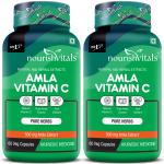 Nourish Vitals Amla Vitamin C with Tannins > 25% Pure Herbs, 500 mg Amla Extract 60 Veg Capsules (Pack Of 2)