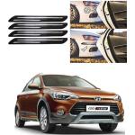 Feelitson Black Car Bumper Protector Safety Guard Double Strip For I20 Active (Pack Of 4)