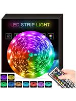 XERGY Led Strip Lights with 44 Keys IR Remote and 24V Power Supply Color Changing 5050 RGB 150 LED's-5Meter