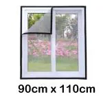 WNE Jaliwale Mosquito Net for Window Pre Stitched Mosquito Net - Black (Size - 90cm x 110cm)
