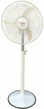 DIGISMART High Speed 2400 RPM 400mm Bullet Pedestal Fan with Adjustable Height with X-Flow (Ivory)
