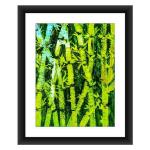 SHSWorks Digital Reprint | Fengshui Green Bamboo Bush | Framed Vastu Wall Art Canvas Painting | Signed by Artist | Copyright Protected Artwork | Multicolour 15x17 Inch