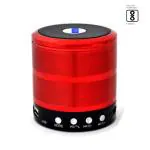 JHN SPEAKERS Mini Bluetooth Speaker WS 887 with FM Radio, USB Pen Drive Slot and Memory Card Slot, AUX Input Mode Speaker (Red)