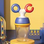 BBYARAJ Baby Feeding Pacifier Safe & Non-Toxic- Soft Silicone & BPA Free Silicone Food/Fruit Nibbler with Extra Mesh, Soft Pacifier/Feeder, Teether for Baby TRANCPRENT