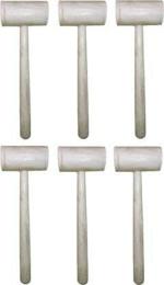 TPV TRENDING PRODUCTS VILLA Brown Wood Hammer For Pinata Cake 6 Pc