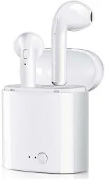 MET STYLE Sports i7s TWS Headphone, Charging with Microphone Android, iOS True Wireless Bluetooth Headset (White)