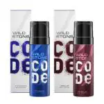 Wild Stone CODE Titanium and Iridium No Gas Long Lasting Body Perfume for Men 120ml (Pack of 2)