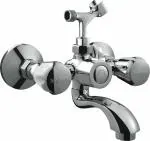 Hindware Wall Mixer with Hand Shower Arrangement (Crutch) (Contessa Plus) with Chrome Finish
