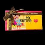 Expelite Bhai Dooj gift for sister- my sister-18 Chocolate Gift Box Bars (18 x 22.22 g)