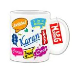 Mug Morning Karan Name Mug Karan Name Coffee Mugs for Kids Coffee Mug with Name Karan Ceramic Printed Custom Design Under 200
