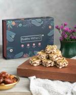 HEALTHY MITHAI CO. Sugar Free UAE Imported Healthy Khajoor Pak with Cashew and Almonds 200 g| Traditional Mithai for Gifting Purpose Rakhi Diwali Holi with No Artificial Sweetners