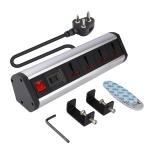 MX 4 Outlet Power Strip Extension Board with 2 USB /16 Amps/1.5m Power Cord (MX-4195)