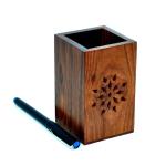 Hashcart Wooden Pen Holder/Stand | Pencil Cup | Makeup Brush Holder | Desk Organizer | Office Table Storage | Art Supply | Home Décor