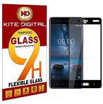 Kite Digital Nokia 2.1 (2018) Black 5D Premium Tempered Glass Screen Protector Slim 9H Hard 2.5D