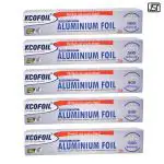 KCOFOIL Aluminium Foil 1Kg Gross| 500 deliwrap| 18micron| Food Wrapping, Packing, Grilling, Storing and Serving| Pack of 5