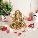 KridayKraft Metal Ganesha Statue,Ganesh Idol Sculpture Good Luck & Success for Home Pooja,Lord Ganesha murti for Gift...