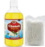 WQT Chameli Puja Oil 480 ML With Diya batti For Deepak Poojan ,Akhand Jyot
