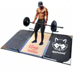 Mapache Weightlifting Platform Deadlift Platform 8x4 feet for Olympic Weightlifting Powerlifting Gym & Crossfit Wood-Rubber Platform