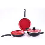 Wonderchef Ruby Red Cookware Set 4 Piece