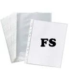 CAMPIO Premium Heavy Duty FS 300 Microns Transparent Document Sleeves 11 Holes Punched Ring Files Folders (pack of 50)
