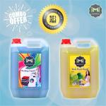 MIZZIWASH blue Washing machine liquid detergent+yellow dishwash gel Liquid Detergent (2 x 4500 g)
