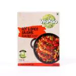 Wakao Hot & Spicy Sausage Vegan Meat (100% Plant Based Jack Fruit Meat) Cook & Eat (200g)