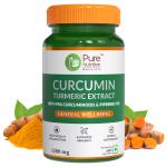 Pure Nutrition Curcumin Turmeric extract with Piperine for Healthy Joints - 60 Veg tablets