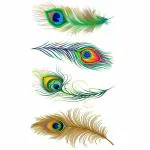 Voorkoms Feather Love Tattoo For Waterproof Male and Female Temporary Body Tattoo