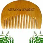 ARPANA BRIGHT Neem Wooden Beard Comb with wide tooth for effective grooming & styling