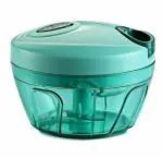 E Home Handy Quick Cutter Vegetable Mini Chopper for Kitchen, 3 Steel Blade (450ml) BPA Free, Pull String,Dori Chopper,Onion Cutter