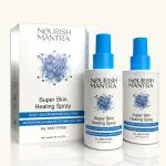 Nourish Mantra Super Skin Healing Spray/ Made With Inulin, Hyaluronic Acid, Aloe Vera/ Best For Acne & Pimples, Skin Psoriasis, Dandruff, Cuts & Scrapes, Insect Bites/ Suits All Skin Types - 60ml (Pack Of 2)