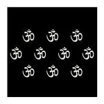 Comet Busters Beautiful Handcrafted White Om Bindis (BIN2029) Pack of 1