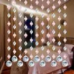 NP Pink Plastic Crystal Bead Curtain (Pack Of 25)