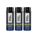 Wild Stone Classic Cologne Deodorant for Men, Pack of 3 (225ml each)