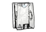 Transparent Trolley Luggage Bag Cover Suitable for 54cm Hard luggage 20 inch-Black