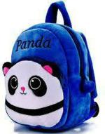 EMUTZ Anika Collection Blue Soft Plush Panda School Bag for Kids