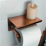 BATH GURU Cooper Glossy Stainless Steel Toilet Tissue Paper Napkin Roll Holder